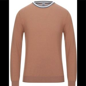 Eleventy Men's Camel Sweater Size M
